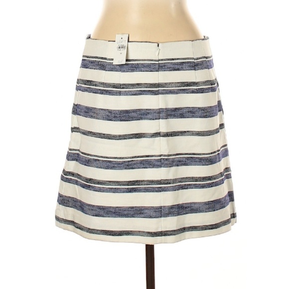 Ann Taylor Striped Fringe Wrap Skirt - Picture 3 of 4